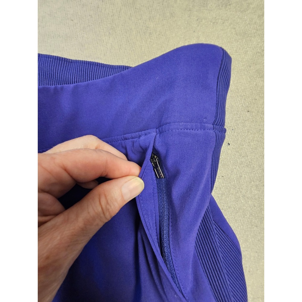 Athleta Womens Purple Ribbed Waist Straight Leg Athletic Pants Size 4 Commuter - Picture 5 of 9
